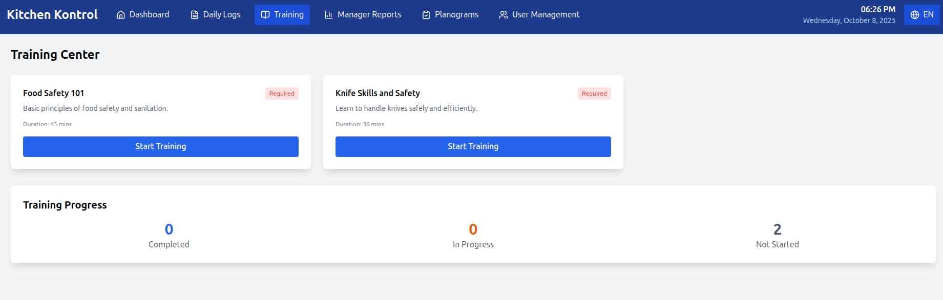 Staff training & rewards